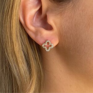 Ana Luisa Clover Stud Earrings